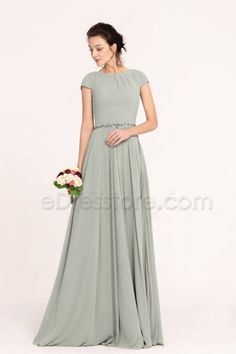 Modest Eucalyptus Green Bridesmaid Dresses Flutter Sleeves | eDresstore Eucalyptus Green Bridesmaid Dresses, Fall Bridesmaid Dress Colors, Eucalyptus Color, Forest Green Bridesmaid Dresses, Olive Green Bridesmaid Dresses, Bridesmaid Dresses Dusty Sage, Long Sleeve Bridesmaid Dress, Sage Bridesmaid Dresses, Modest Dresses Fashion