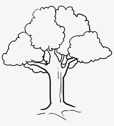 a black and white drawing of a tree