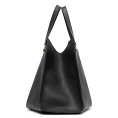 Black leather shoulder bag from The Row. The Alexia bag is made of polished saddle leather with an interior tie closure, flat handles along with an architectural draping to create volume.Measurements: L43.5 x H29.5 x W15 cmMade in Italy Timeless Soft Leather Double Handle Shoulder Bag, Timeless Structured Leather Shoulder Bag, Black Structured Bag With Removable Pouch, Timeless Top Handle Hobo Bag For Formal Occasions, Structured Leather Hobo Bag For Everyday Use, Timeless Black Shoulder Bag For Shopping, Timeless Formal Top Handle Hobo Bag, Black Calf Leather Shopping Bag, Timeless Formal Soft Leather Hobo Bag