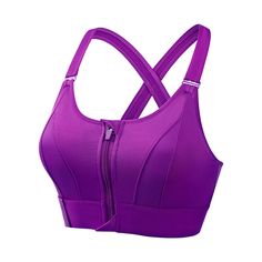 Gabrielle is a great SHOCKPROOF sports bra with adjustable straps for the shoulders and lower breast line. You will love the SOFT, COMFORT, this SUPPORTIVE BRA is BREATHABLE with a FRONT ZIPPER design. The Gabrielle has WIDE elastic ADJUSTABLE straps with REMOVABLE cups. This beauty comes in several different colors and PLUS SIZES. Gabrielle is great for EVERYDAY WEAR, any ATHLETIC ACTIVITY, and POST SURGERY! Material: 78% Nylon and 22% Spandex Zipper Sports Bra, Wireless Sports Bra, Best Sports Bras, Front Zip Sports Bra, Supportive Sports Bras, Rose Violette, Sports Vest, Better Posture, Post Surgery