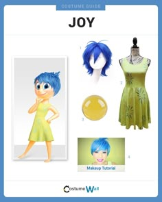 the costume guide for an animated character