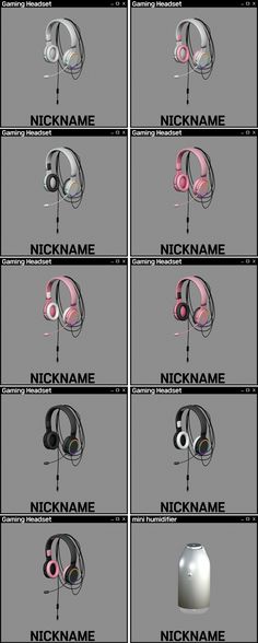 the different types of headphones are shown in this graphic style, and it is easy to use