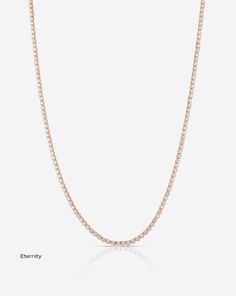 Ring Concierge Mini Diamond Tennis Necklace 14k Rose Gold eternity | 40217292210264 Necklace Length Guide, Bracelet Size Chart, Diamond Tennis Necklace, 16 Inch Necklace, Kids Bracelets, Tennis Necklace, Tennis Bracelet Diamond, Jewelry Cleaner, Tennis Bracelet