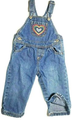 Vintage 1990s OshKosh Bigosh Size 12 Month 12m Denim Vestback Overalls Embroidered Heart with Ruffle Leg Cuff. Snap Closure. All snaps work. Freshly washed. Embellished Overalls, Overalls Embroidered, Heart Snap, Vintage Oshkosh, Embroidered Heart, Leg Cuffs, Sweet Summer, Denim Overalls, Snap Closure