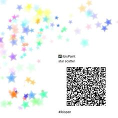 a white background with colorful stars in the center and text that reads, idispaint star scatter