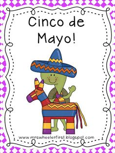 a sign that says cinco de mayoo with an elephant wearing a sombrero