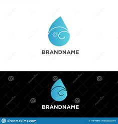 a water drop logo with the name brandname