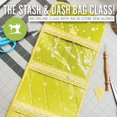 Stash and Dash By Annie Bag Sash Bag Pattern, Bag Hardware, Sewing Bags, Online Class, Coordinating Fabrics, Fabric Bag, Sewing Bag, Online Bags, Lining Fabric