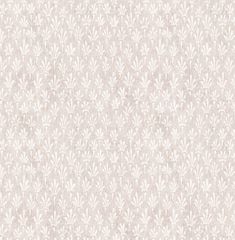 a beige and white wallpaper pattern with small leaves on the bottom half of it