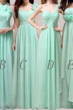 the bridesmaids are wearing mint green dresses