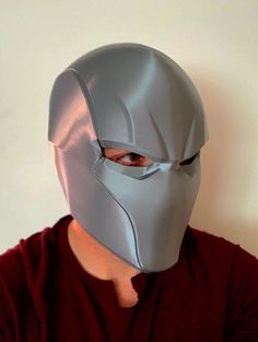 This a raw 3D print of a Red Hood Outlaw helmet. The helmet is printed in one piece. These helmets are printed in PLA and have some ruffs spots just from the 3D printing process itself. Typical finishing work will be needed to be done to get them smooth. Color may vary from the pictures. The helmet does not come with padding. Please measure your head before purchasing. We do not accept refund of this helmet. We call this a Red Hood Helmet but it can be what ever you want it to be. Since these he