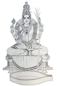 Kamakshi Devi, Kamakshi Amman, Hunger Games Drawings, Shilpa Shastra, Shiva Drawing, God Drawings, Photos Of Ganesha, Sculpture Drawing, Mandala Sketch