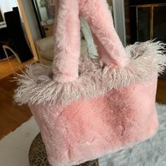 *Pink Faux Fur Shein Tote Bag * New Without Tags Bag Height Bag Length Bag Width Handle Height 11.8 15.7 5.1 9.8 Cute Pink Winter Bags, Pink Shoulder Bag With Large Capacity For Party, Pink Large Capacity Shoulder Bag For Party, Large Capacity Pink Shoulder Bag For Party, Pink Winter Shopping Bag, Winter Pink Shoulder Bag, Pink Tote Shoulder Bag For Winter, Pink Winter Tote Shoulder Bag, Pink Tote Bag For Winter