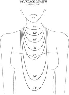 necklace lengths - good to know for when you're ordering online and can't try it on Cheap Personalized Beaded Necklaces For Gifts, Bead Making, Art Folder, Macrame Decor, Packing Light, Fabulous Fashion, Styling Tips