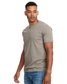 Men's CVC Crew - WARM GRAY - XL | Next Level Men's CVC Crew T-Shirt in Warm Grey Size XL | Cotton/Polyester Blend Stone Grey, Men Fits, Great T Shirts, Warm Grey, Work Shirts, Knit Set, Quality T Shirts, Jersey Fabric, Next Level