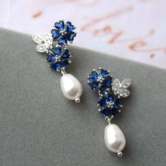 Blue Bridal Earrings, Prom Earrings, Wedding Earrings Drop, Prom Jewelry, Blue Bridal, Blue Zircon, Best Diamond, Jewelry For Her, Wedding Jewelry Earrings