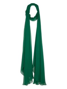 green silk chiffon crepe semi-sheer construction rectangle shape ruffled trim wraparound style Silk Chiffon Scarves, Skull Scarf, Green Scarf, Chiffon Scarf, Zuhair Murad, Chiffon Ruffle, Silk Wrap, Green Silk, Silk Chiffon