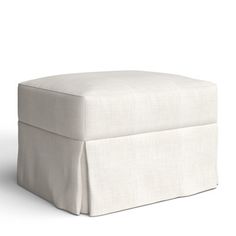 a white footstool on a white background