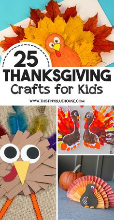 25 thanksgiving crafts for kids that are fun and easy to make with paper plates, turkeys