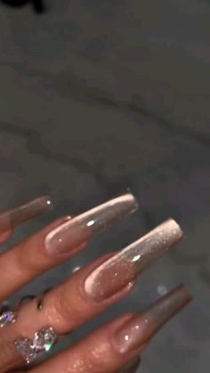 Acrylic Press On Nails, Nails Winter, Long Acrylic Nails Coffin, Glass Nails, Cat Eye Nails, Press Ons, Lancaster Pa, Acrylic Nails Coffin, Square Acrylic Nails