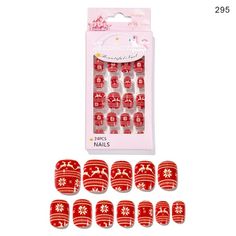 Christmas Cute Children Nails 24 Pieces Wearable – Tiny Angels Shopping Gift Store