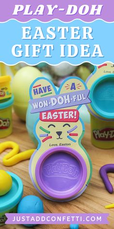 play doh easter gift idea for kids