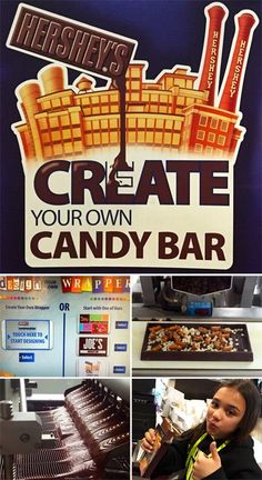 there is a sign that says create your own candy bar