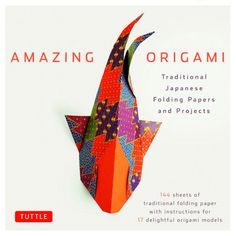 an origami bird made out of folded paper and colored papers with instructions for 17 digital origami models