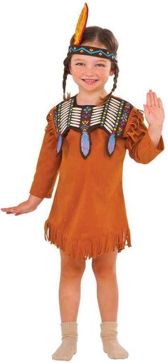 "Indian Maiden" Pumpkin Junction   Rubie's Costume Company DESCRIPTION: Pumpkin Junction "Indian Maiden" Child Costume Rubie's Costume Company Item # 620850 Sizes Available: TODDLER - SMALL This costume is new in its original package. It is part of the "Pumpkin Junction" line produced by Rubie's Costume Company. Keep in mind that packaged costumes tend to run slightly small... Please refer to the size chart photo to make sure the size is correct as we allow NO RETURNS on packaged costumes. The c Classroom Turkey, Wild West Crafts, Maiden Costume, Cowboy Halloween Costume, Halloween Costumes Puns, Thanksgiving Costume, Tinkerbell Costume, Culture Dress, Halloween Toddler