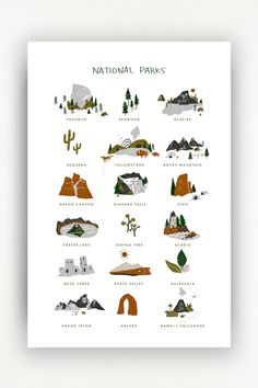 the national parks poster is shown