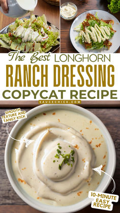 Longhorn Ranch Dressing Recipe Longhorn Ranch Dressing, Longhorn Ranch Dressing Recipe, Ranch Dressing Recipe Homemade, Vegetable Dip, Ranch Dressing Recipe, Homemade Ranch Dressing, Homemade Ranch, Homemade Dressing, Ranch Dressing