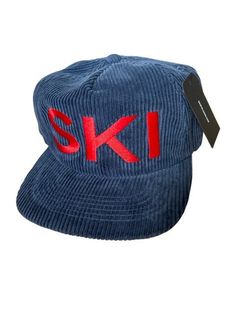 SKI corduroy hat Will Travel For Disco, Ski Embroidery, Trendy Hats, Vintage Baseball Hats, Fun Hats, Corduroy Hat, Streetwear Outfit Ideas, Guy Fits, Retro Ski