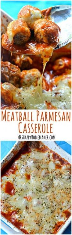 meatball parmesan casserole is an easy dinner recipe that's ready in under 30 minutes