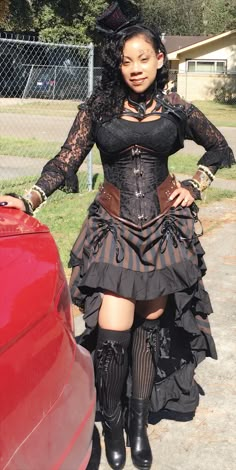 Steampunk Costume Ideas, Steam Punk Fashion, Goth Pinup, Saloon Girl, Mode Steampunk, Steampunk World