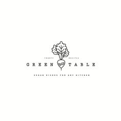 the green table logo is shown on a white background