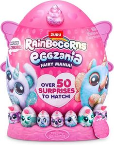 a pink toy with lots of little animals on it