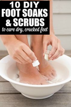 If you suffer from dry, cracked heels like I do, this collection of 10 DIY foot scrubs and DIY foot soaks is just what you need to make your feet look, feel, and smell beautiful in time for sandal season. Salt Cleanse, Foot Soaks, Dry Cracked Heels, Polish Ideas, Foot Spa