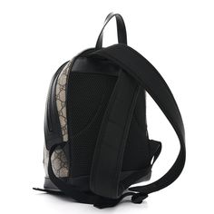 This is an authentic GUCCI GG Supreme Monogram Small Eden Day Backpack in Black. This stylish backpack is crafted of Gucci GG monogram coated canvas. The bag features an external zipper pocket, nylon shoulder straps, and black leather trim with silver hardware. The top zipper opens to a spacious taupe microfiber interior with a zipper pocket. Day Backpacks, Stylish Backpack, Gg Monogram, Stylish Backpacks, Black Backpack, Leather Trim, Silver Hardware, Leather Trims, Eden