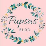 the logo for pupasa's blog is shown on a pink background with green leaves