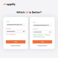 Which UI is better? - Applify Wireframe Mockup, Uxui Design, Ux Kits, Good Passwords, Ui Design Trends, Ux Mobile, Best Email, Ui Inspiration