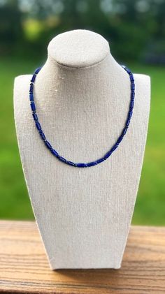 Blue Lapis Lazuli Necklace This stunning necklace is made with natural and genuine lapis lazuli stone beads. It is strung on professional grade jewelry cord and secured with a high quality clasp of your choice.  Made to order and made to last.  Special requests are always welcomed <3 Royal Blue Lapis Lazuli Necklaces With Round Beads, Royal Blue Lapis Lazuli Necklace With Round Beads, Sapphire Beaded Necklaces With Natural Lapis Lazuli Stones, Adjustable Lapis Lazuli Crystal Necklace, Blue Lapis Lazuli Crystal Necklaces With Round Beads, Blue Lapis Lazuli Round Beads Crystal Necklace, Sapphire Colored Lapis Lazuli Single Strand Necklace, Sapphire Lapis Lazuli Beaded Necklace, Sapphire Single Strand Necklace In Lapis Lazuli