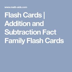 the flash cards i multiplication and division fact family flash cards is shown