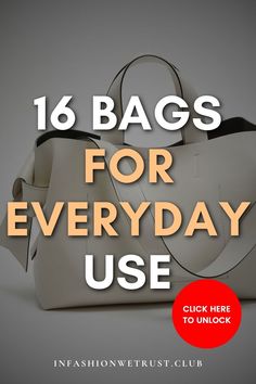 Discover 16 bag tips and tricks to complete your everyday wardrobe. These essentials offer practical and stylish options for any occasion, fitting seamlessly into your capsule wardrobe. Elevate your outfit with these timeless picks, perfect for any modern woman's wardrobe. Trendy Cheap Shoulder Bag For Errands, Cheap Double Handle Shoulder Bag For Errands, Affordable Everyday Gym Bag, Cheap Everyday Anti-theft Shoulder Bag, Cheap Functional Everyday Gym Bag