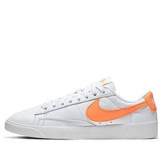 (WMNS) Nike Blazer Low LE 'White Fuel Orange' AV9370-103 (SNKR/Retro/Skate/Casual/Low Top/Women's) Retro Skate Shoes For Skateboarding In Spring, Nike Skate Shoes For Spring Streetwear, Classic Skate Shoes With Gum Sole For Spring, Nike Skate Shoes With Gum Sole, Nike Skate Shoes With Gum Sole For Spring, Retro Skate Shoes With White Sole For Spring, Urban White Skate Shoes For Spring, Retro Spring Skate Shoes With Gum Sole, Casual Skate Shoes With Gum Sole For Spring