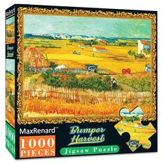 a puzzle box with an image of a farm scene