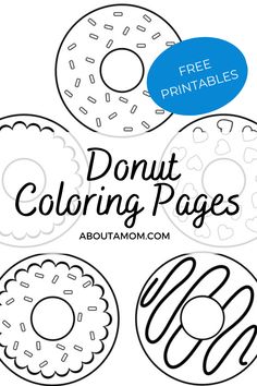 donut coloring pages with free printables