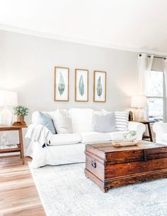 the living room is clean and ready to be used as a den or family room