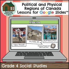 These slides for Google Slides cover the Grade 4 Political and Physical Regions of Canada unit in the current 2018 Ontario Social Studies curriculum (People and Environments). These slides are perfect for presenting important content to students in a simple and manageable way. Students will learn about various aspects of Canada's political and physical regions. They will explore political regions through maps, cardinal directions, and individual provinces and territories. These Slides also cover physical regions, such as the Canadian Shield, Great Lakes-St. Lawrence Lowlands, Hudson Bay Lowlands, Cordillera, Interior Plains, Appalachian Region, and the Arctic, delving into their climate, geography, and the life and work of people living in these regions. 94 Teaching Slides are included - t Grade 4 Social Studies, Teaching Slides, Canadian Shield, Social Studies Curriculum, Cardinal Directions, St Lawrence, Hudson Bay, People Living, Grade 4