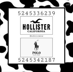 a black and white photo with the name holster california on it's side