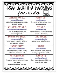 the free learning worksheet for kids to learn how to use their computer skills